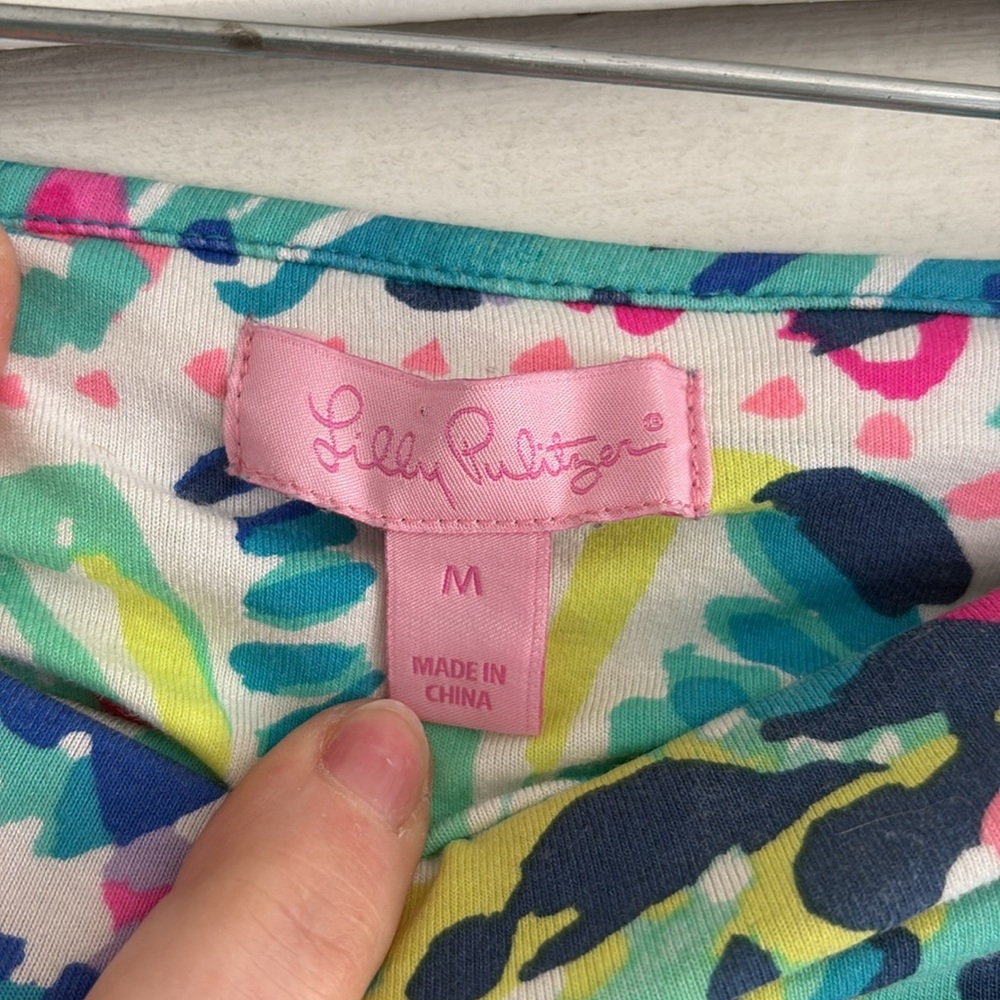 Lilly Pulitzer Blue and Pink Strapless Sundress - Picture 3 of 6